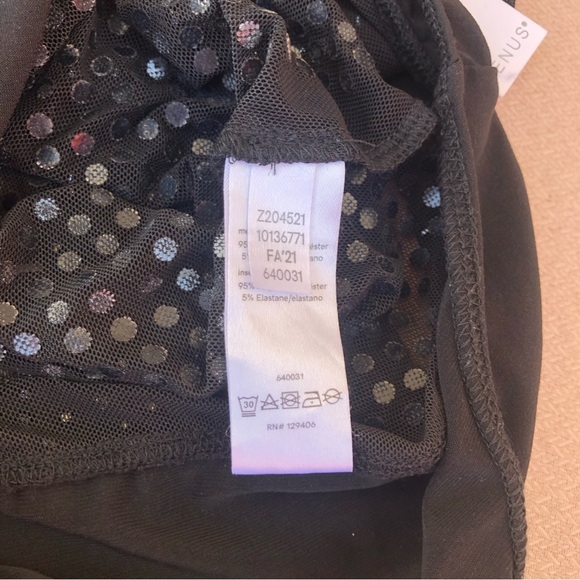 Venus Black Studded / Mesh V-Neck Gorgeous Sleeveless Bodysuit XS - Picture 10 of 15